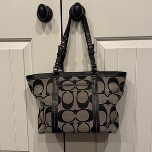 Coach Signature Jacquard Canvas Tote Bag